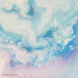 Marigot Art Miami Florida Home Decor Hand Painted Handmade Original Resin Acrylic Art Unique Tropical Gift Acrylic Pour Cutting Board Serving Tray Bamboo