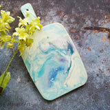 Marigot Art Miami Florida Home Decor Hand Painted Handmade Original Resin Acrylic Art Unique Tropical Gift Acrylic Pour Cutting Board Serving Tray Bamboo