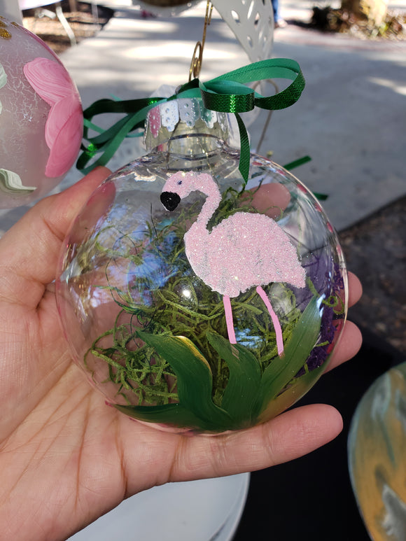 Ornament, Plastic Lg Flamingo