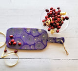 Marigot Art Bamboo Paddle Purple Silver