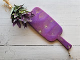 Marigot Art Bamboo Paddle Purple Silver