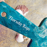 Marigot Art Miami Florida Home Decor Hand Painted Original Resin Acrylic Art Unique Tropical Gift 