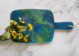 Marigot Art Miami Home Decor Bamboo Paddle Hand Painted Poured Paint Resin Art