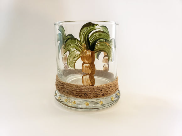 Candle Holder, Round Palm