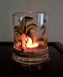 Marigot Art Candle Holder Round Palm