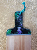 Wood Paddle Cutting Board Mardi Gras Purple