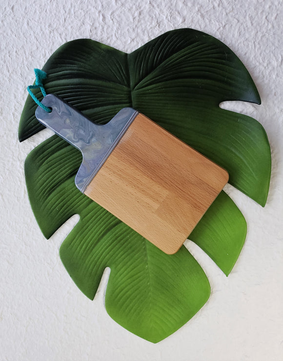 Wood Paddle Cutting Board Silver