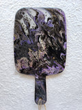 Marigot Art Bamboo Paddle Purple Black Silver Home Decor